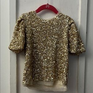 Zara Kids Gold Sequin Blouse